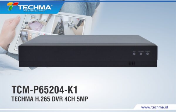 TECHMA TCM-P65204-K1 H.265 DVR 4CH 5MP