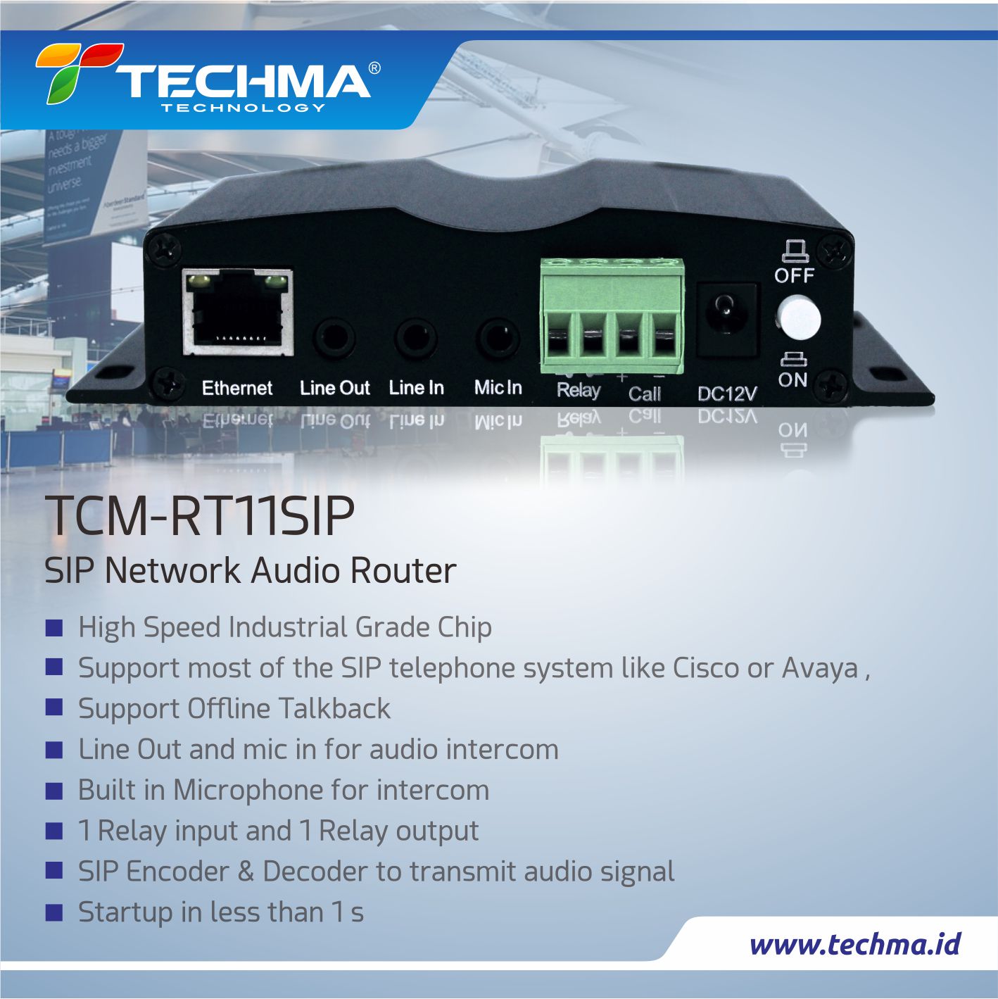 tcm-rt11sip audio router