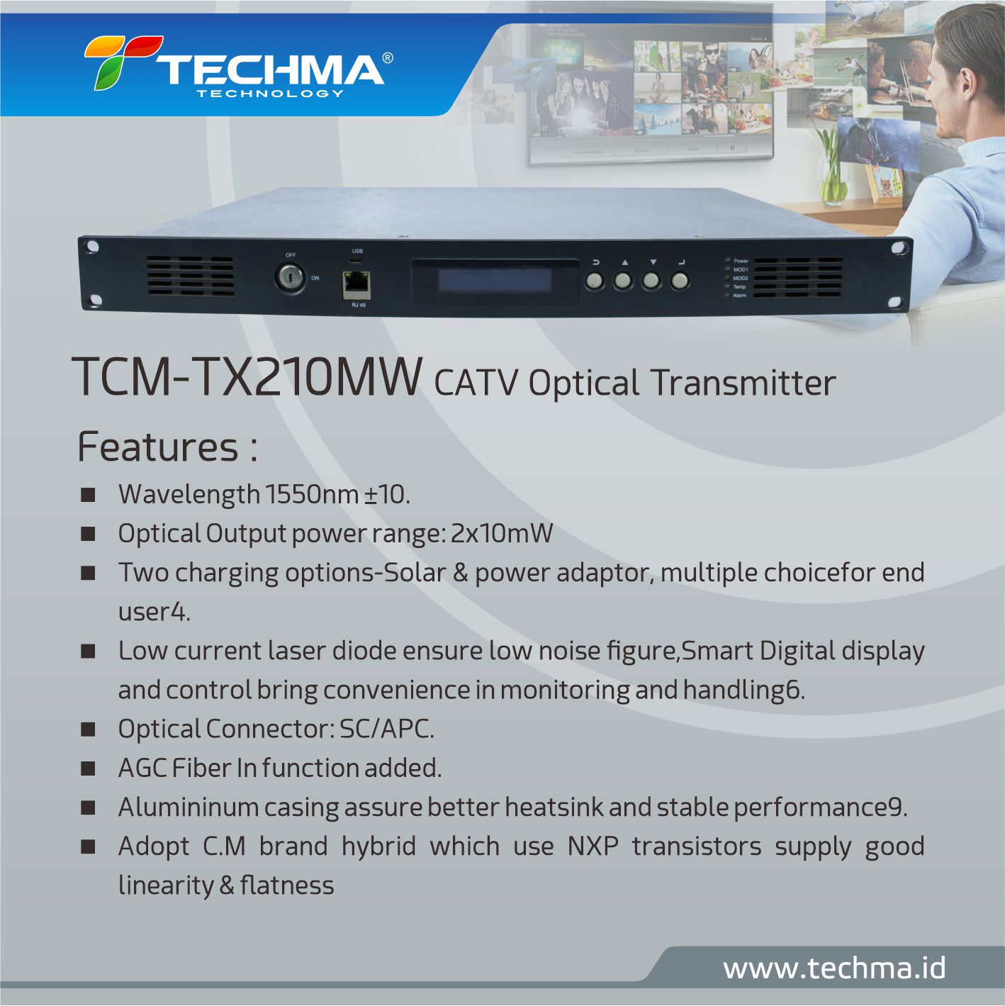 TCM-TX210MW [CATV Optical Transmitter]