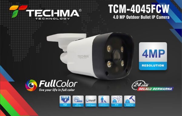 4 MP Outdoor Bullet IP Camera Full Color
