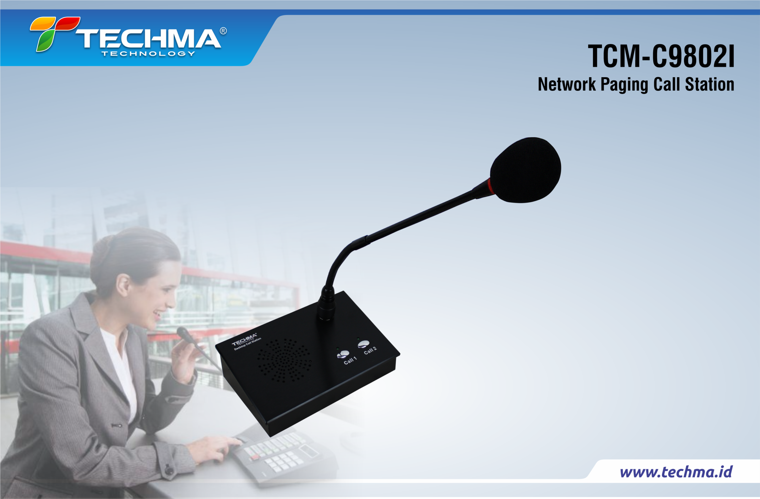 IP Speaker Call Station Techma TCM-C9802i