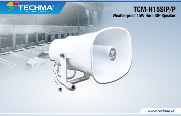 TECHMA Industrial Horn IP Speaker 15Watt-TCM-H15SIP/P